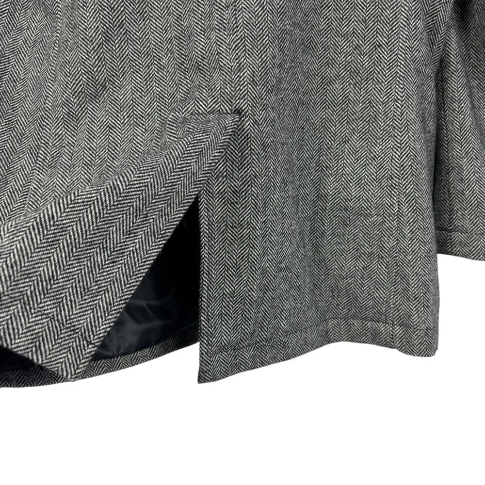 Alan Flusser Sport Coat Herringbone Elbow Patch Wool Blend Blazer Jacket 38S